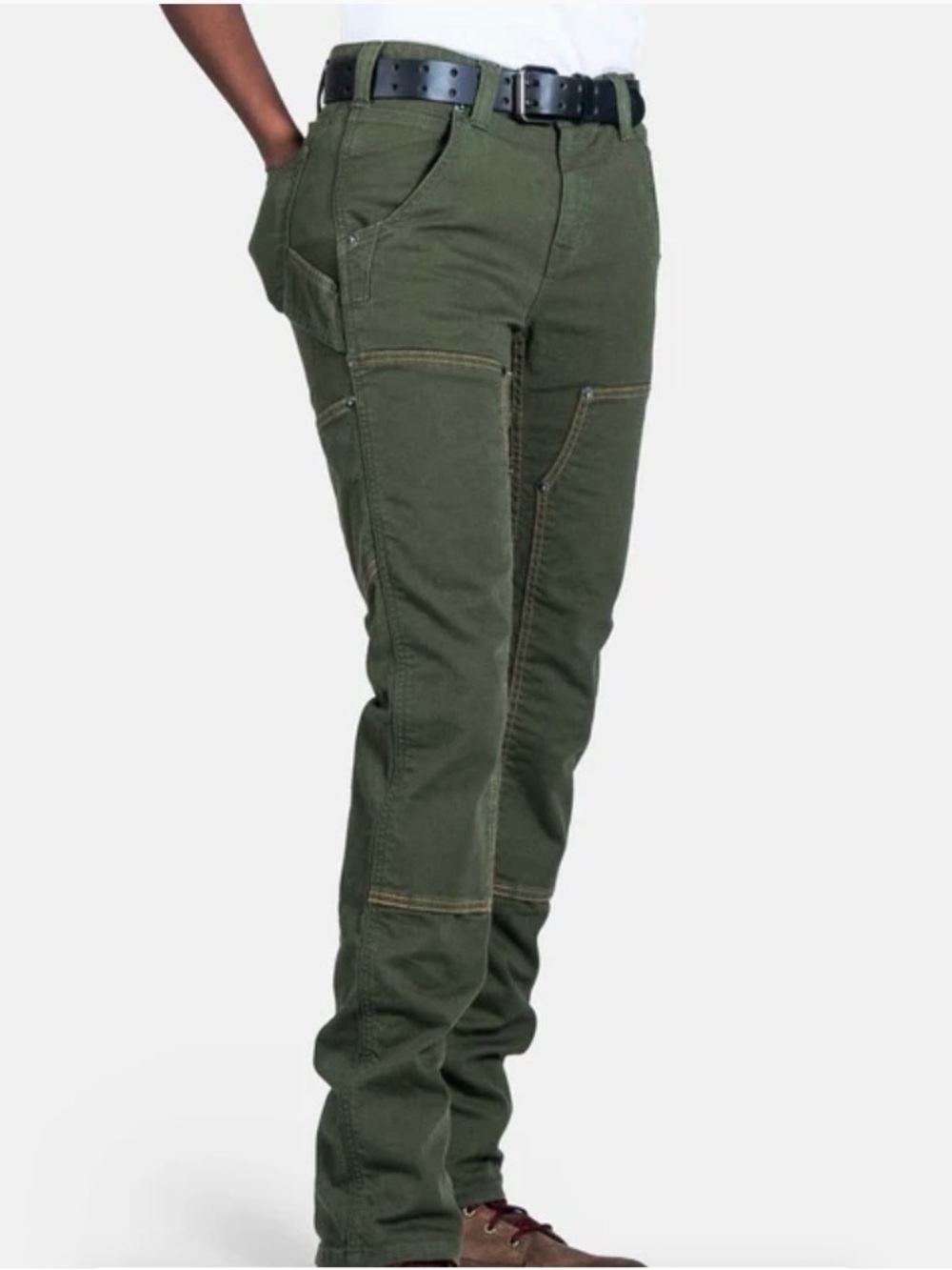 Women's Olive Green Skinny Utility Pants by Dovetail Workwear 2 / 32